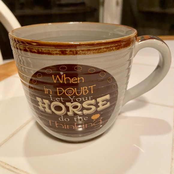 When In Doubt Let Your Horse Do The Thinking Ceramic Coffee Mug NWOT - Picture 2 of 2